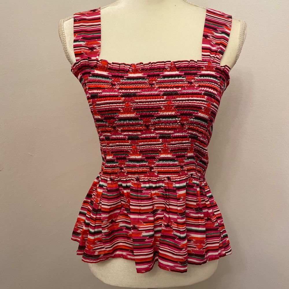 NWT Loft peplum smocked tank top.